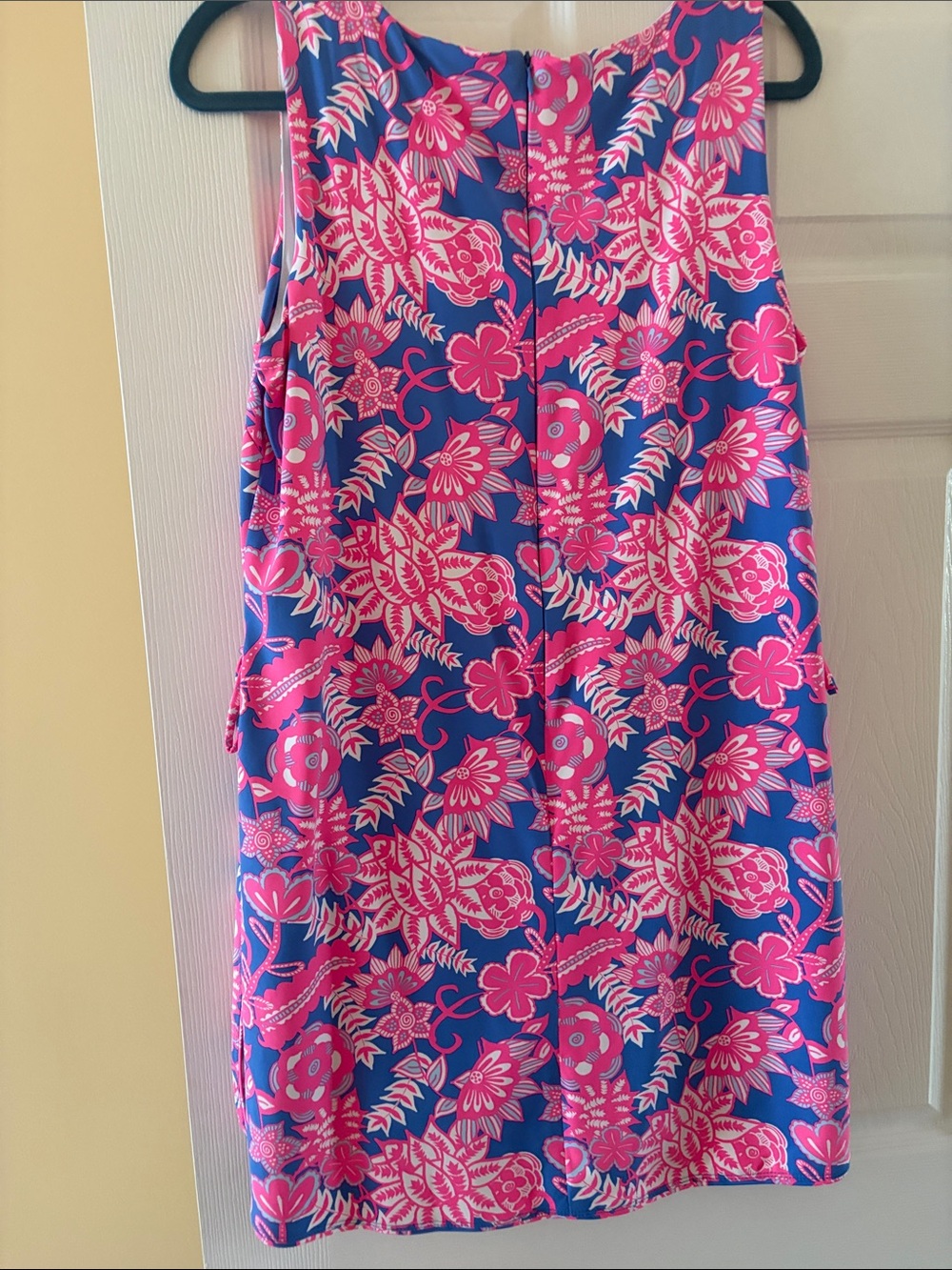 Lulu-B Pink & Blue Floral Dress with shorts underneath - Picture 2 of 5